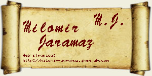 Milomir Jaramaz vizit kartica